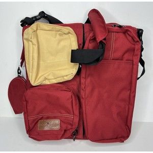 Royal Kiddy London Diaper Bag Baby Changing Pad Portable Maroon Folding 15x13x5